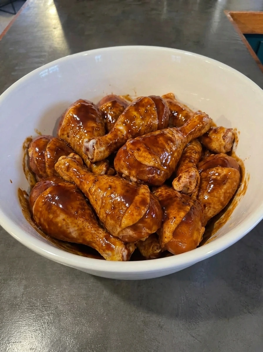 bbq coated chicken drumsticks