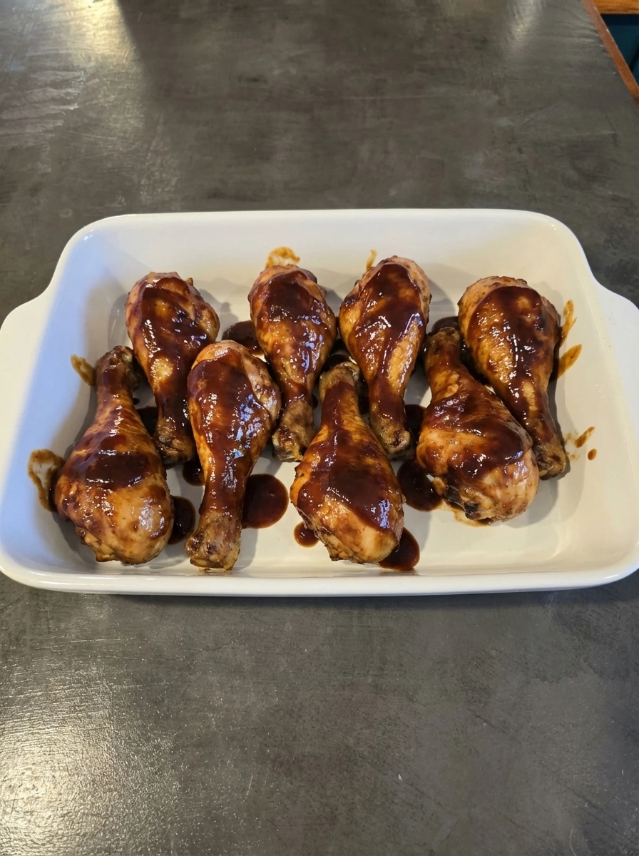 extra bbq coating on drumsticks