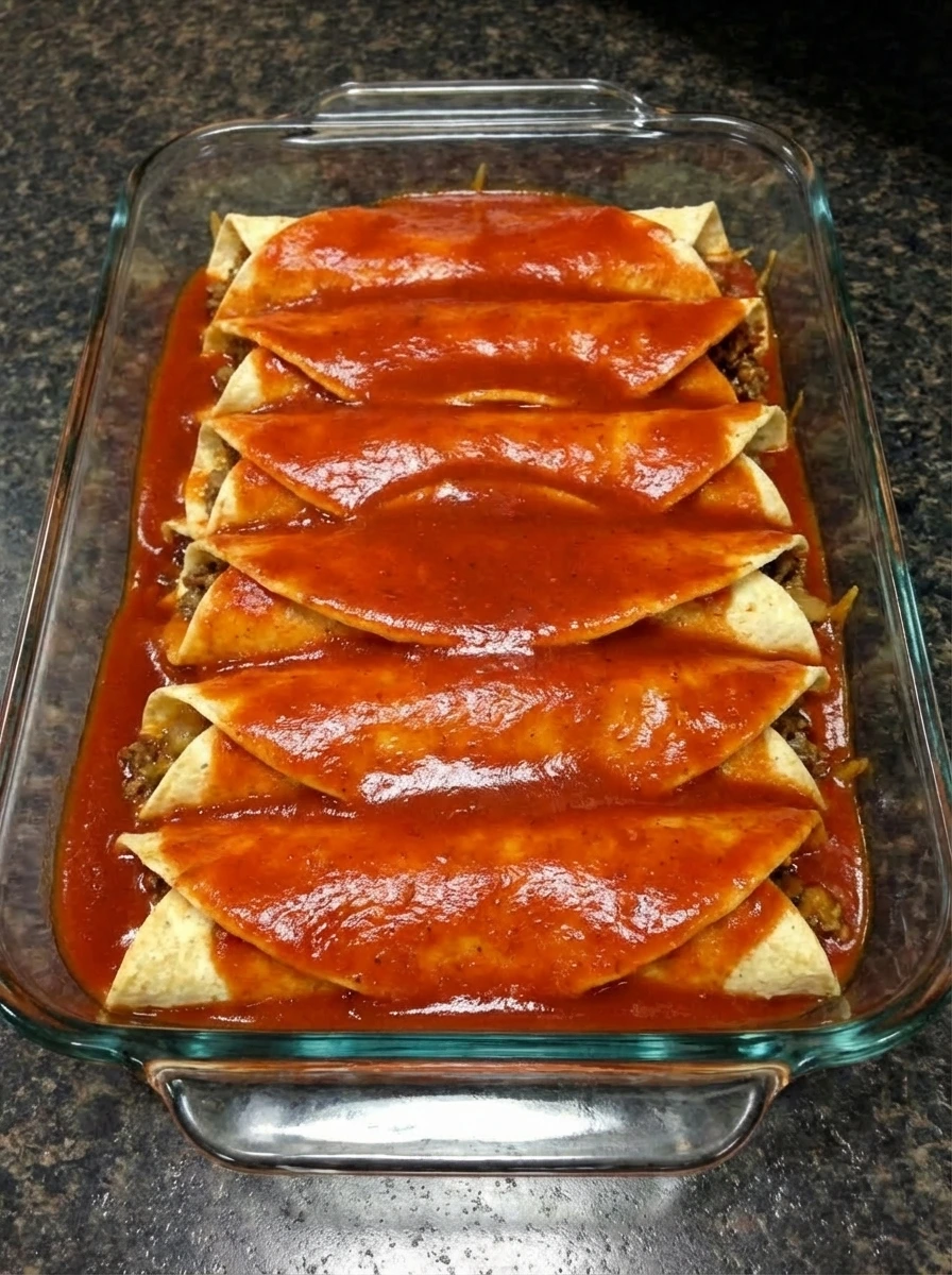 enchiladas with sauce