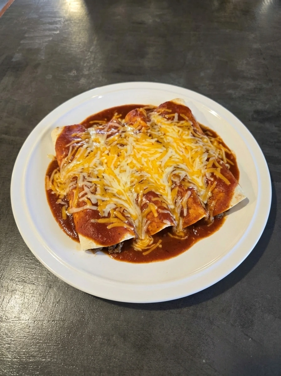 plated enchiladas