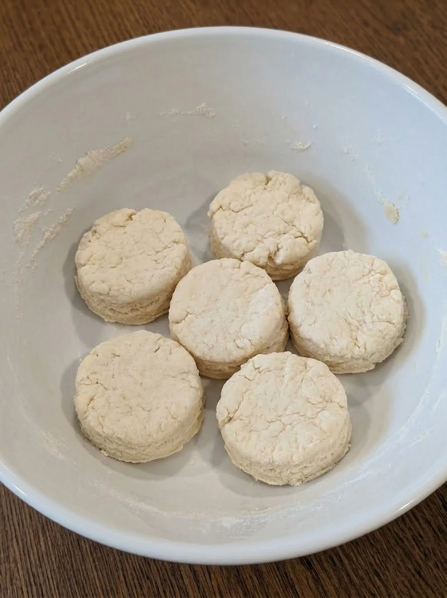 Shaped shortcake rounds ready for the next stage
