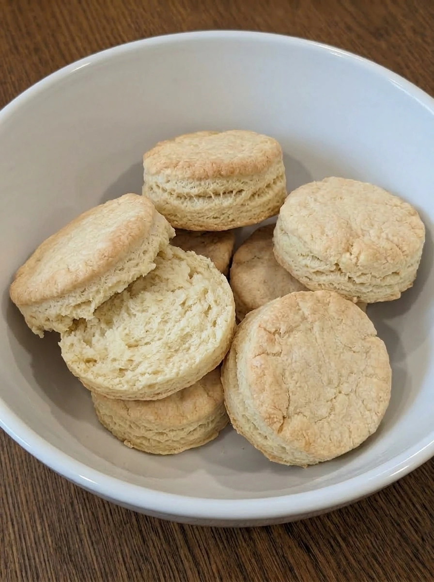 Golden baked shortcakes cooling before assembly