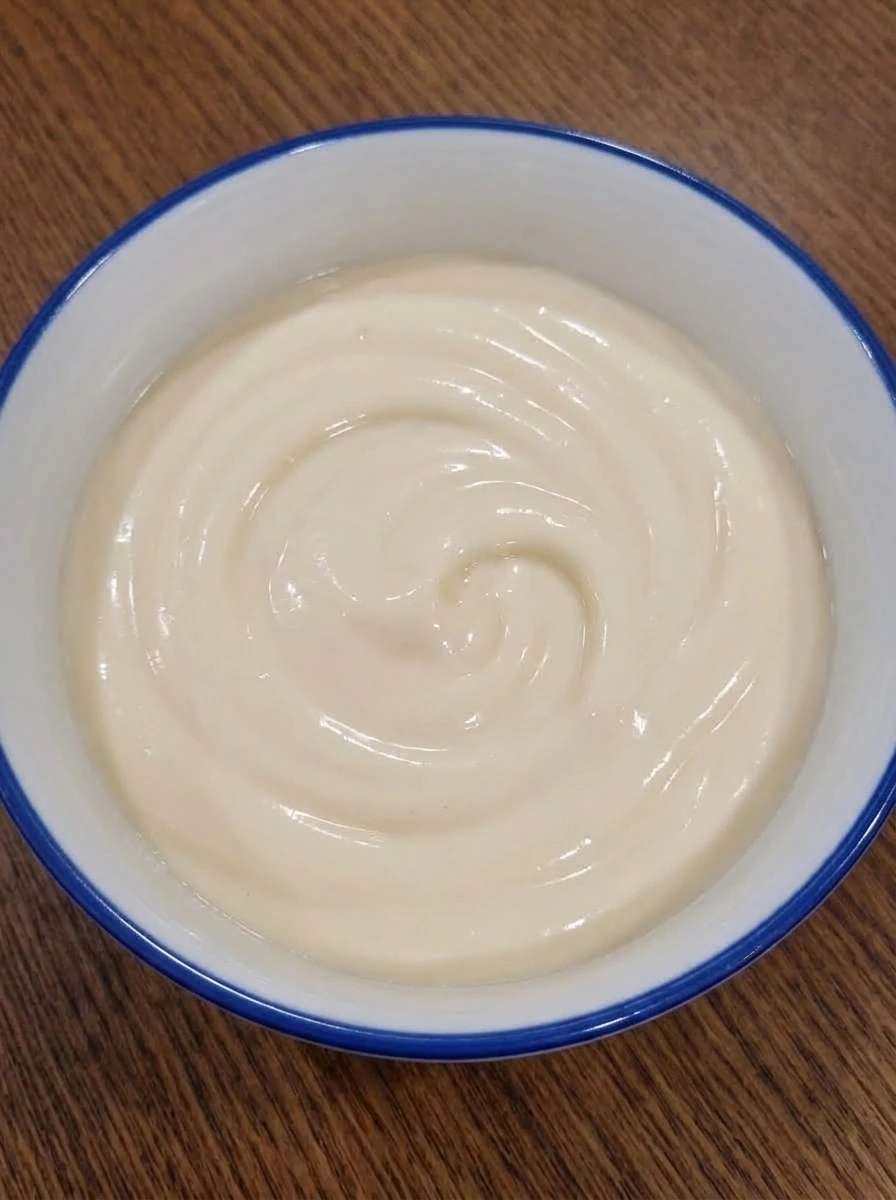 Creamy sauce mixed for easy chicken wrap