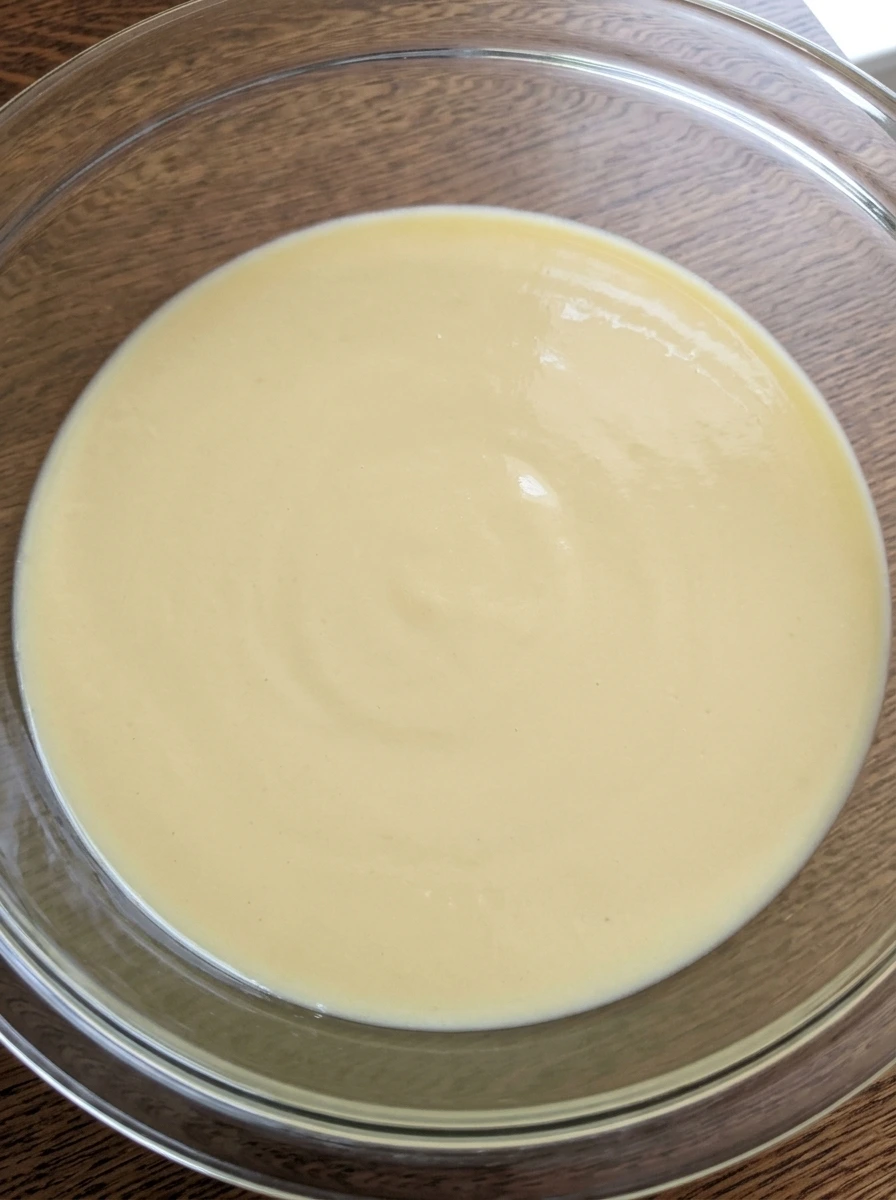 Smooth coconut and pineapple mixture for Raspberry Colada
