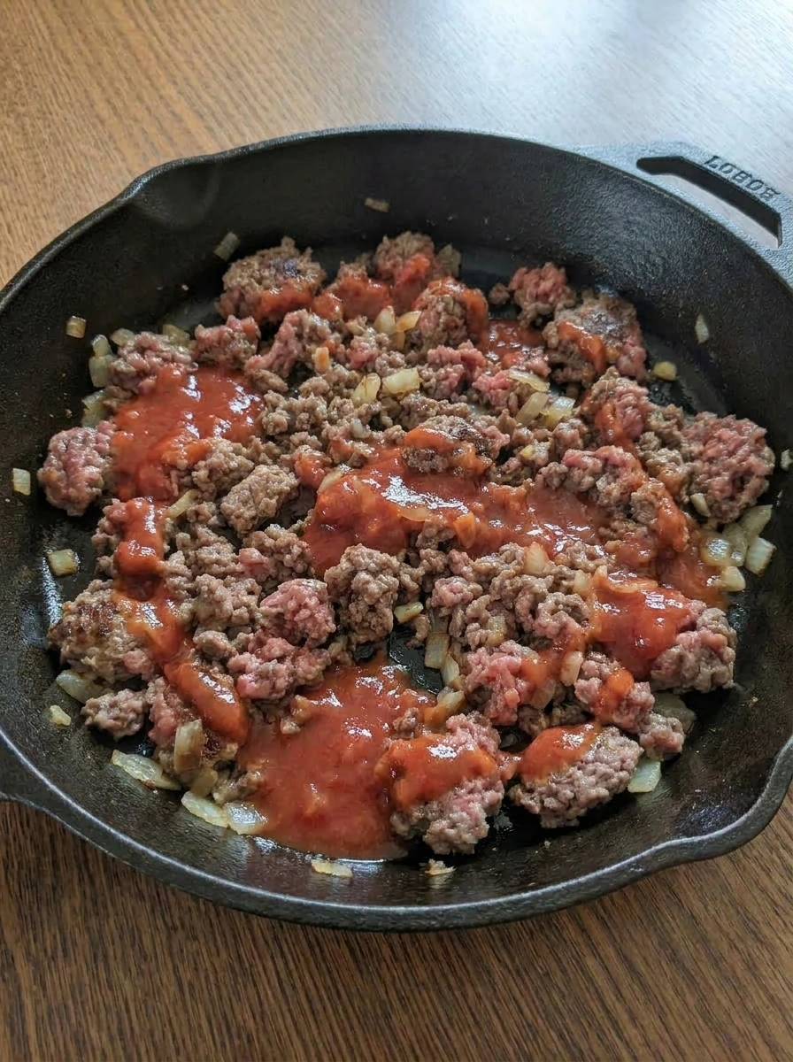Beef with tomato sauce