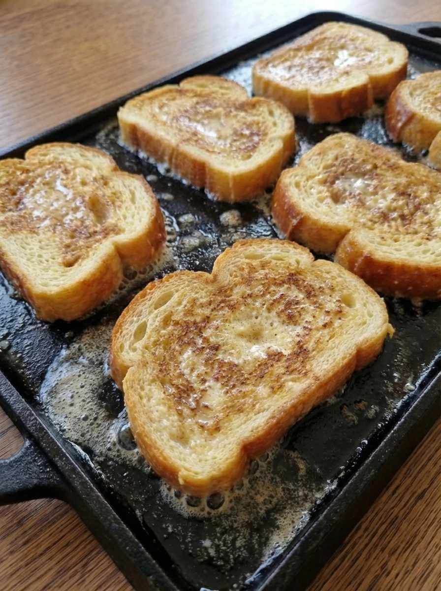 Classic French Toast cooked until golden brown on both sides