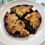 easy blackberry cobbler with golden crust and juicy berries