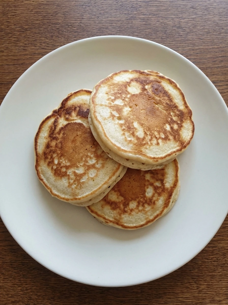 Fluffy pancakes cooked until lightly browned on both sides