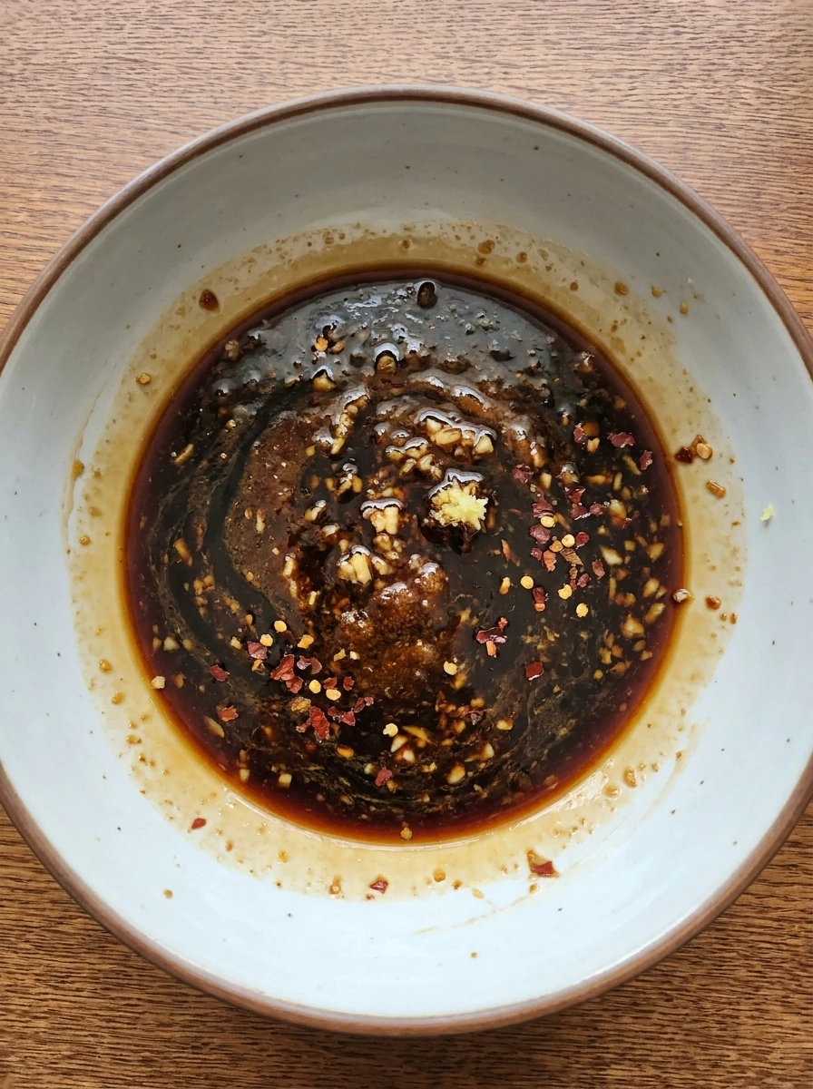 Savory sweet sauce mixed for Korean Ground Beef Bowl