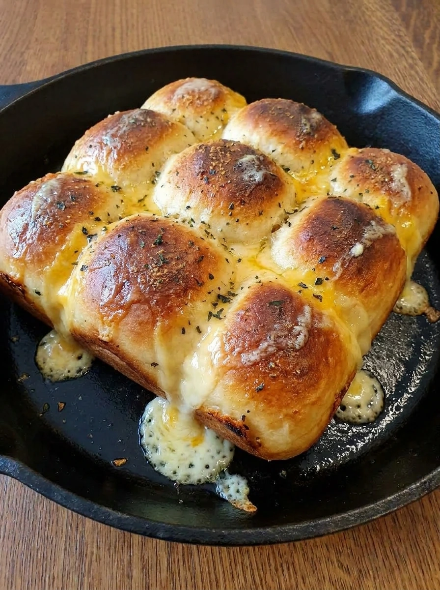 Mini Grilled Cheese Sliders browned on top with melted cheese oozing out.