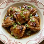 Slow Cooker Sticky Honey Chicken with glossy honey soy glaze