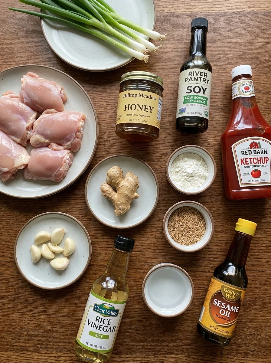 Ingredients for Slow Cooker Sticky Honey Chicken