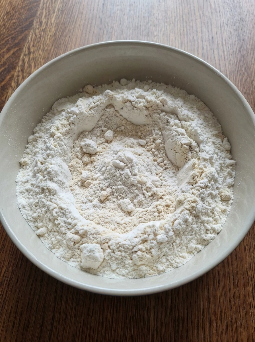 dry ingredients mixed in bowl