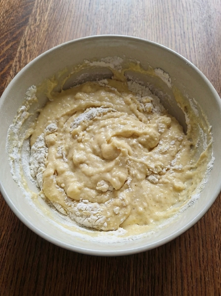 batter partially mixed