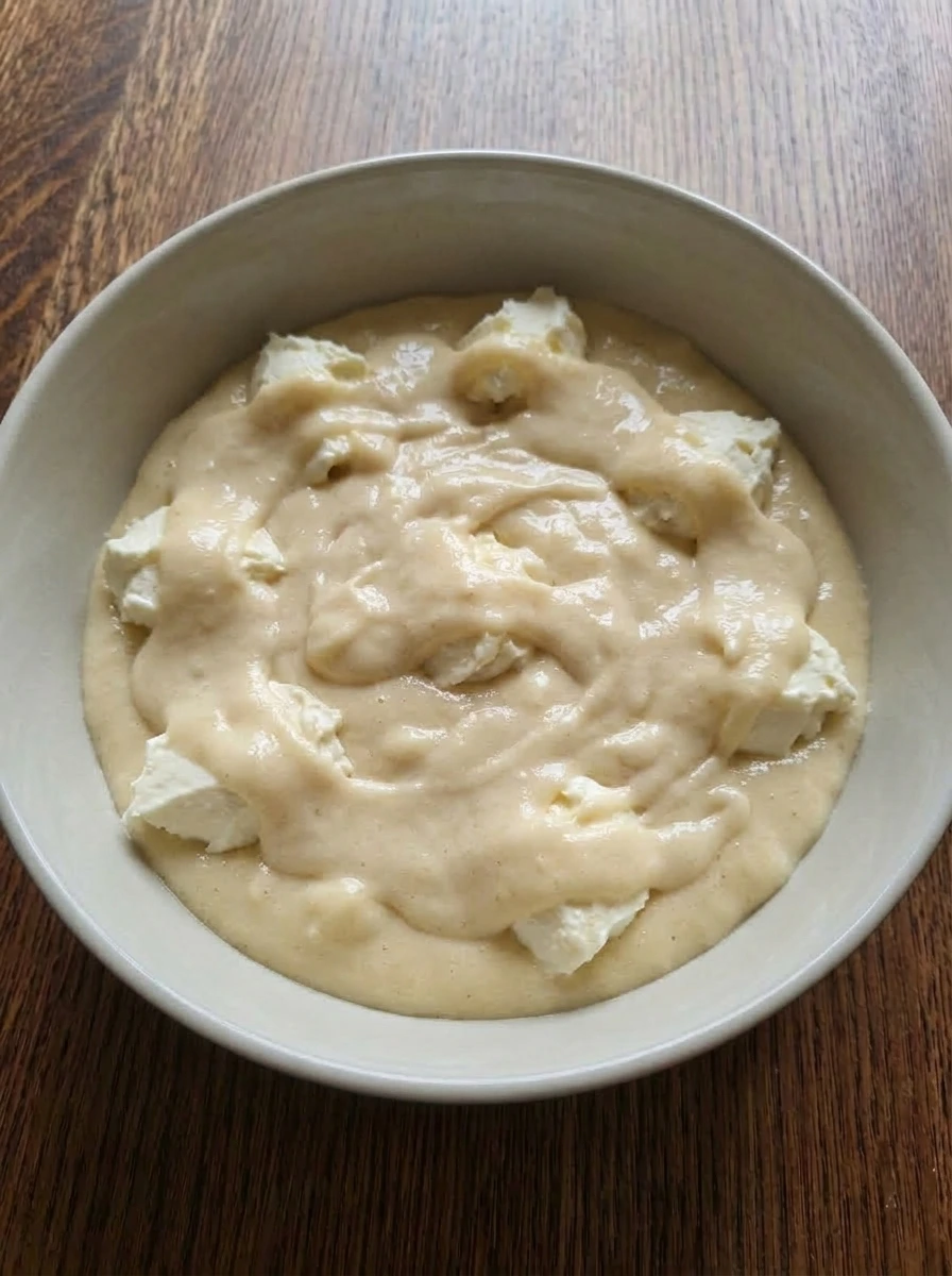 layered batter with cream cheese