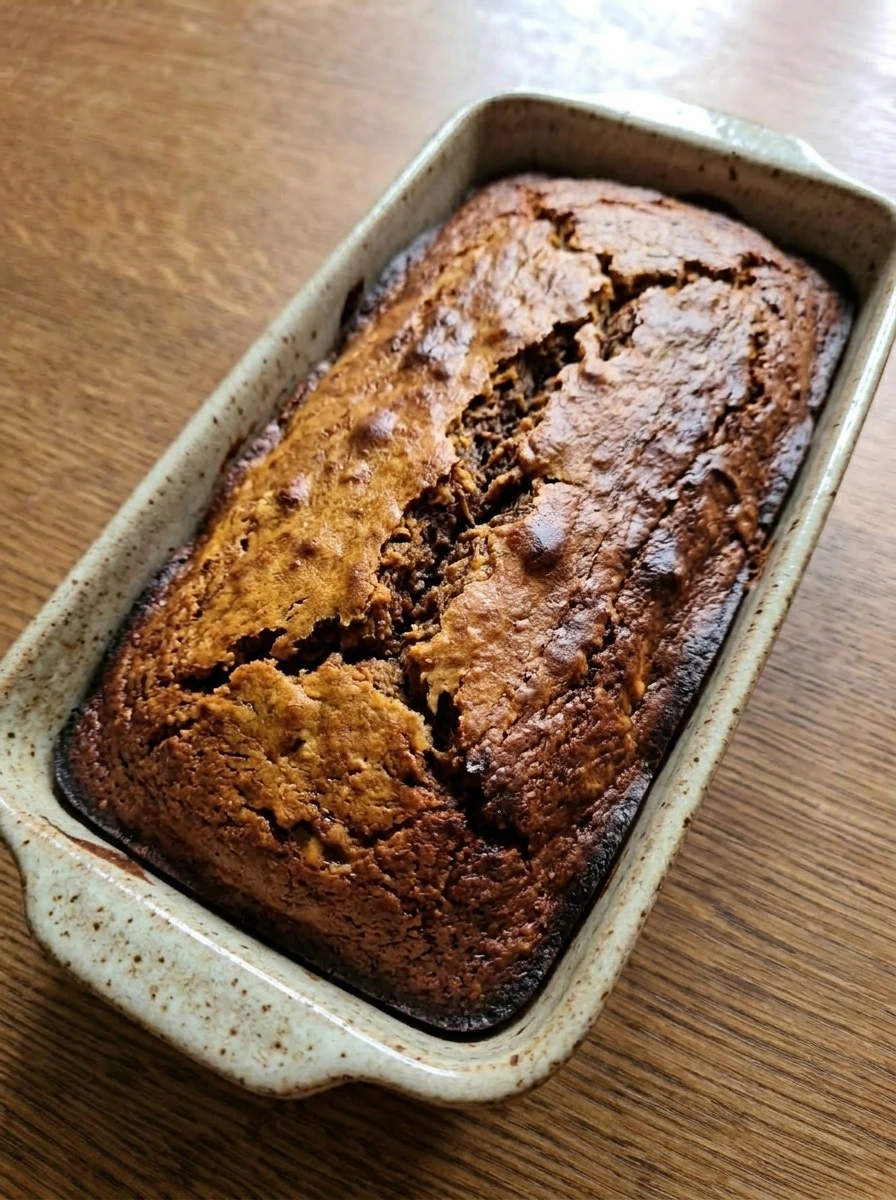baked chocolate zucchini bread loaf