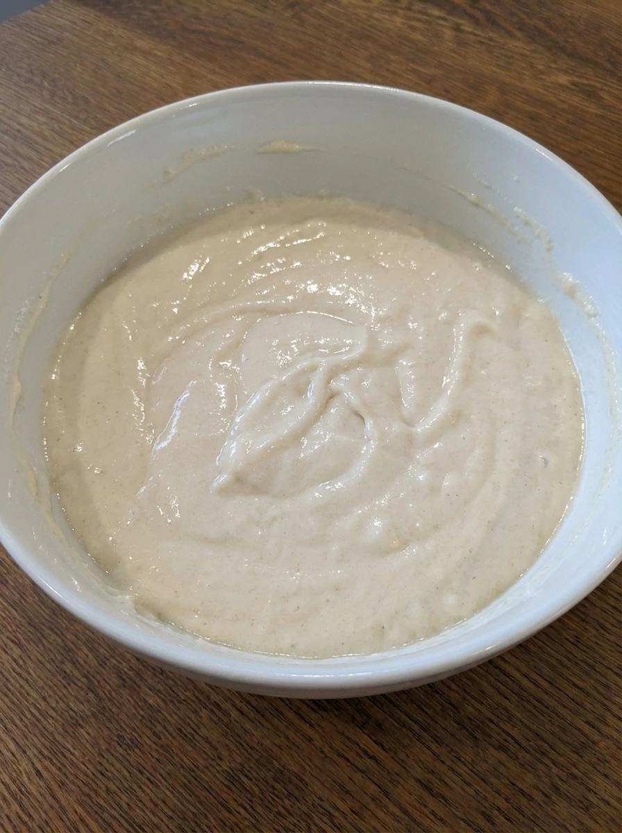 Smooth batter for Strawberry Cream Cheese Muffins