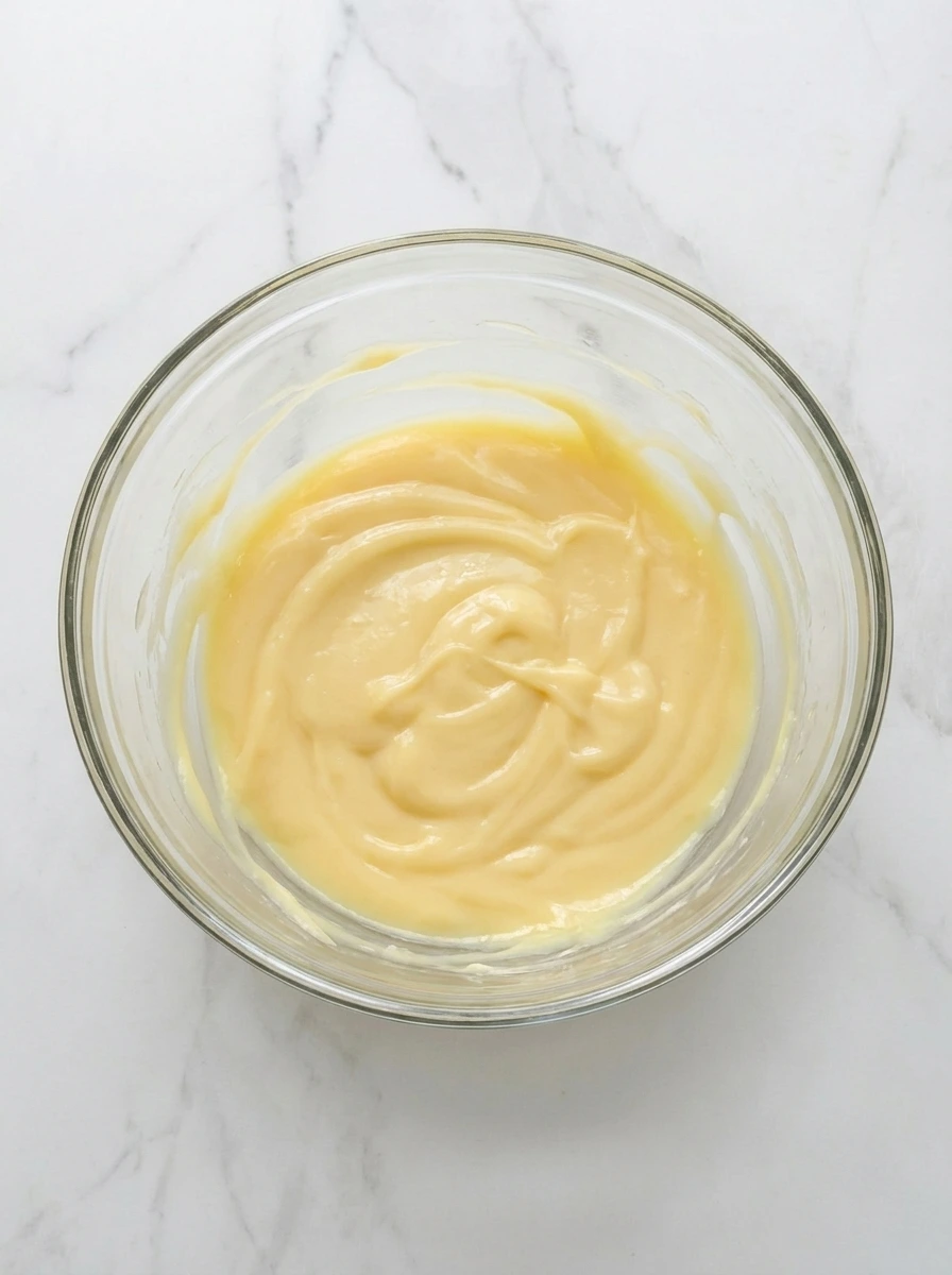 Thick vanilla pudding mixture for creamy trifle layers.
