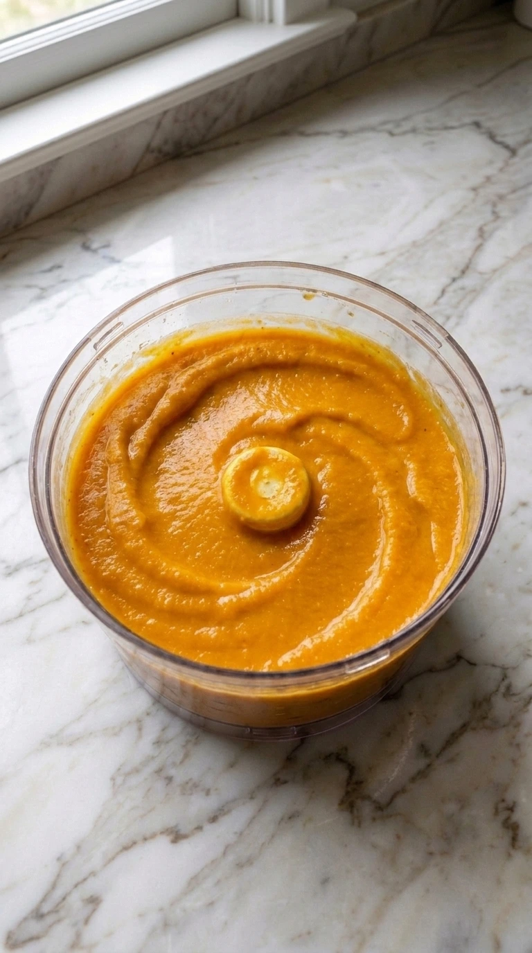 Butternut Squash Hummus smooth glossy texture