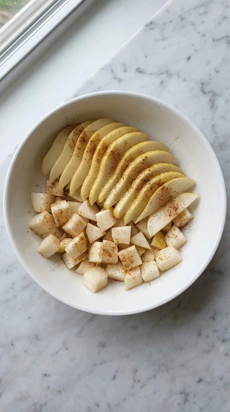 Bartlett pears coated with lemon and cinnamon for Cinnamon Pear Muffins