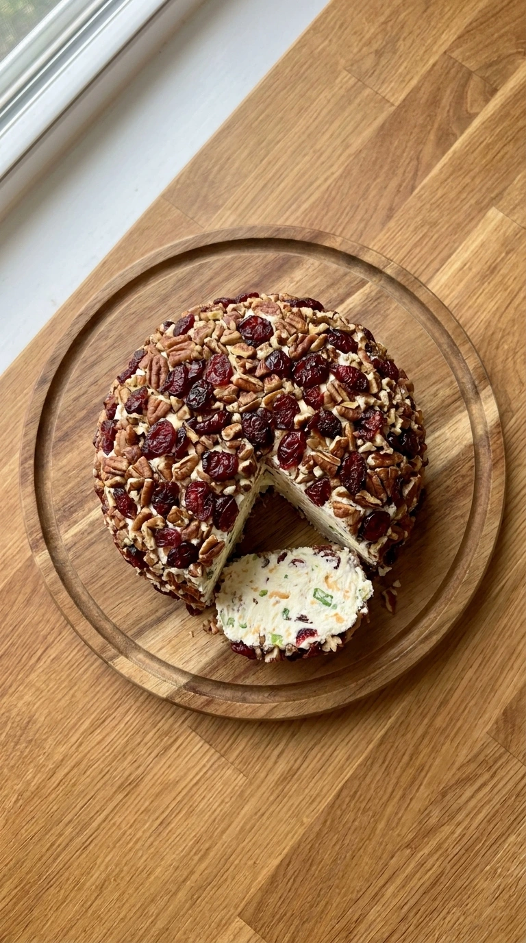Toasting chopped pecans on a tray for a Cranberry Pecan Cheese Ball.