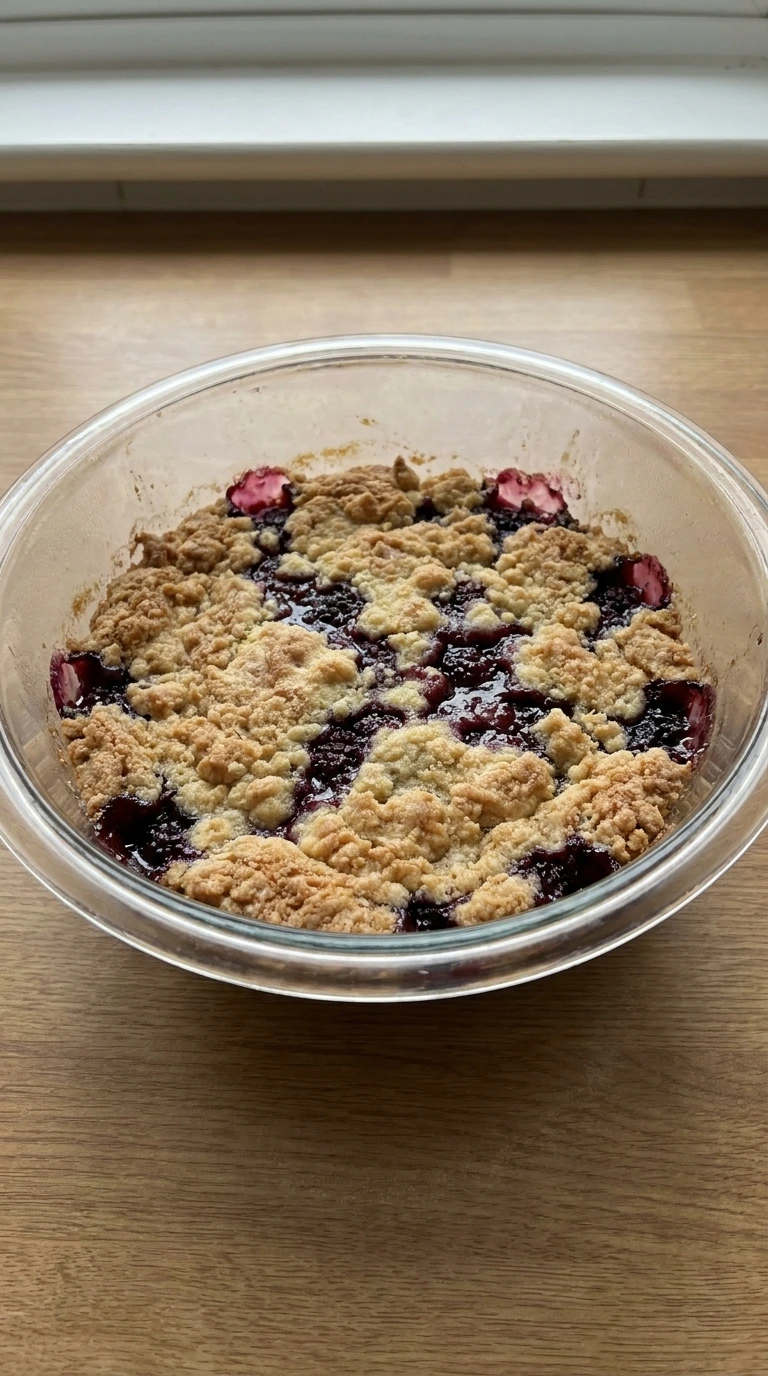 Easy Blackberry Cobbler batter mixed before baking