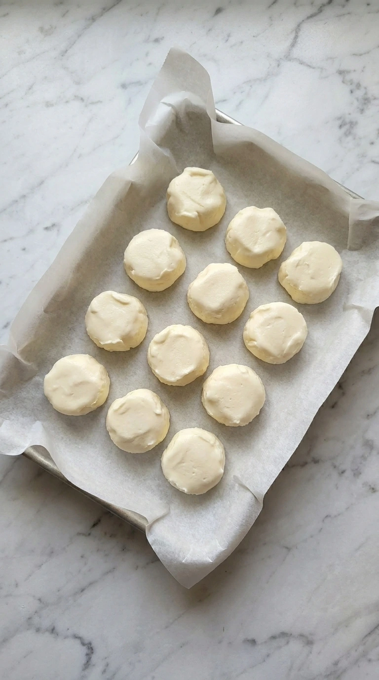 Freezing cheesecake centers for Pumpkin Cheesecake Cookies
