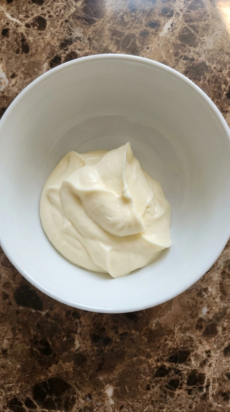 Cream cheese filling mixed smooth for Pumpkin Cream Cheese Muffins