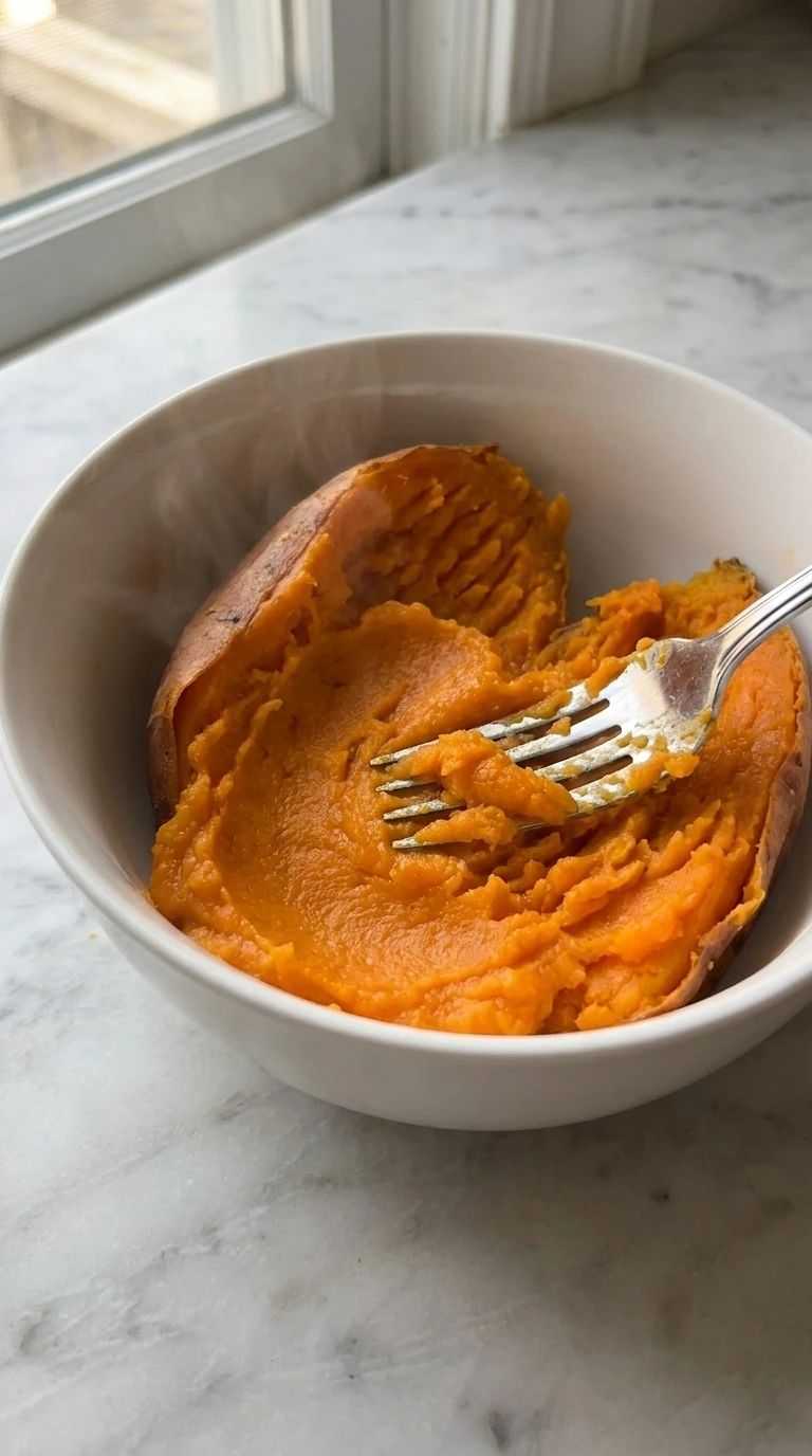 Sweet Potato Brownies — Mash the sweet potato