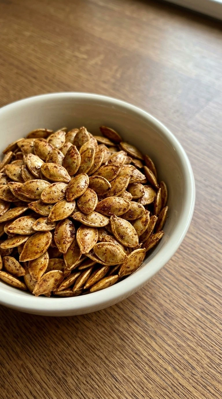 Cooling Chili Roasted Pumpkin Seeds until crisp after roasting Recipe focus: harvest roast pumpkin seeds recipes.