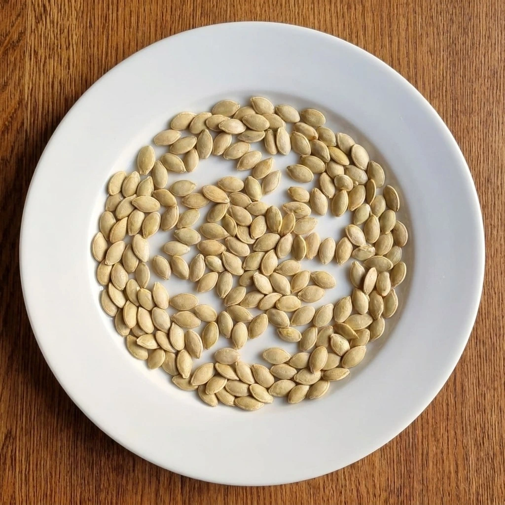 Drying fresh pumpkin seeds for Cinnamon Sugar Roasted Pumpkin Seeds before seasoning