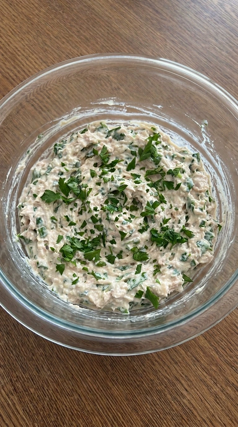 Creamy Tuna Salad with parsley and chilled cucumber tuna salad texture Recipe focus: cucumber salad tuna.