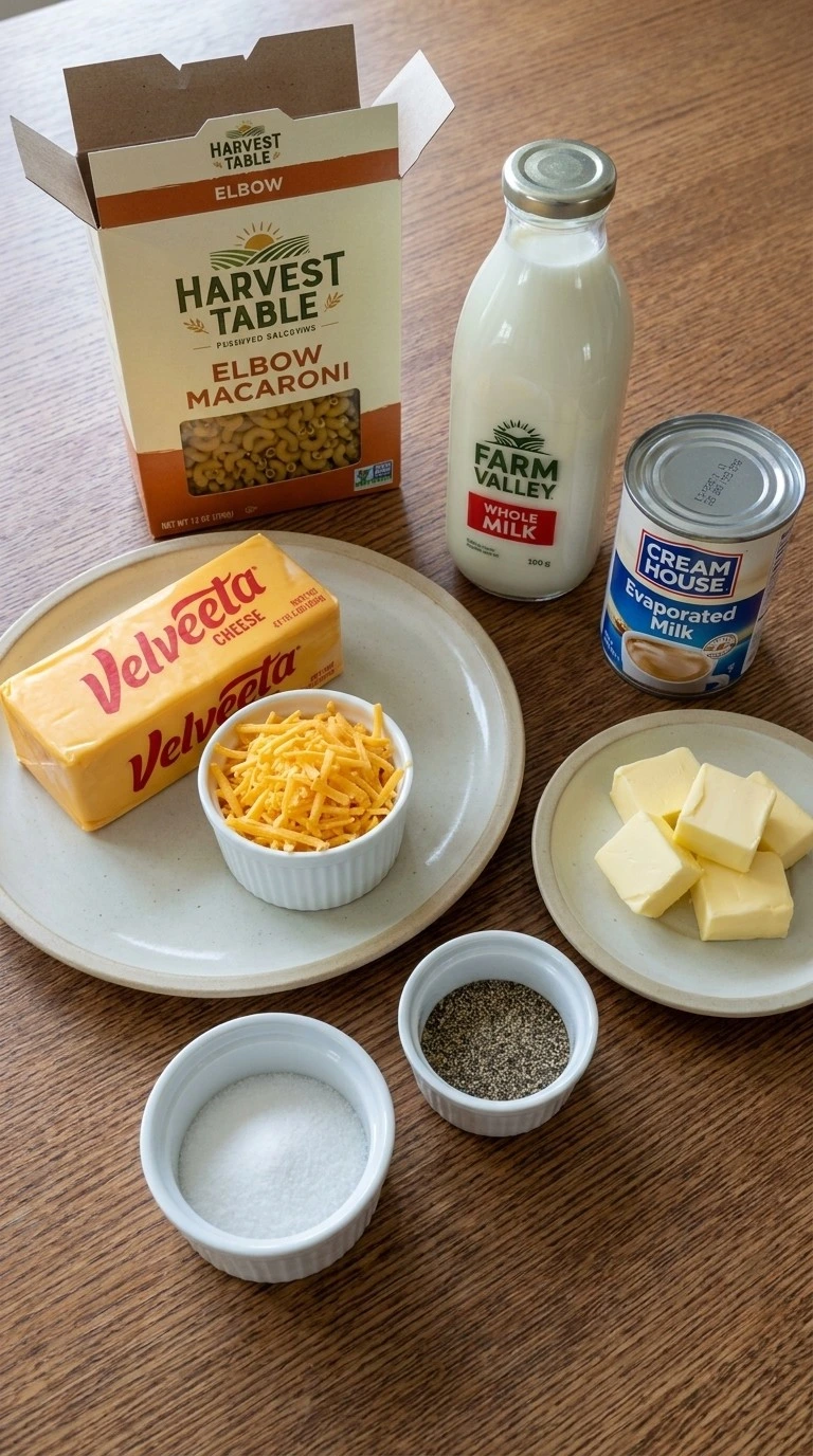 Crockpot Mac and Cheese Velveeta ingredients with macaroni cheese and milk Recipe focus: mexican food recipes.