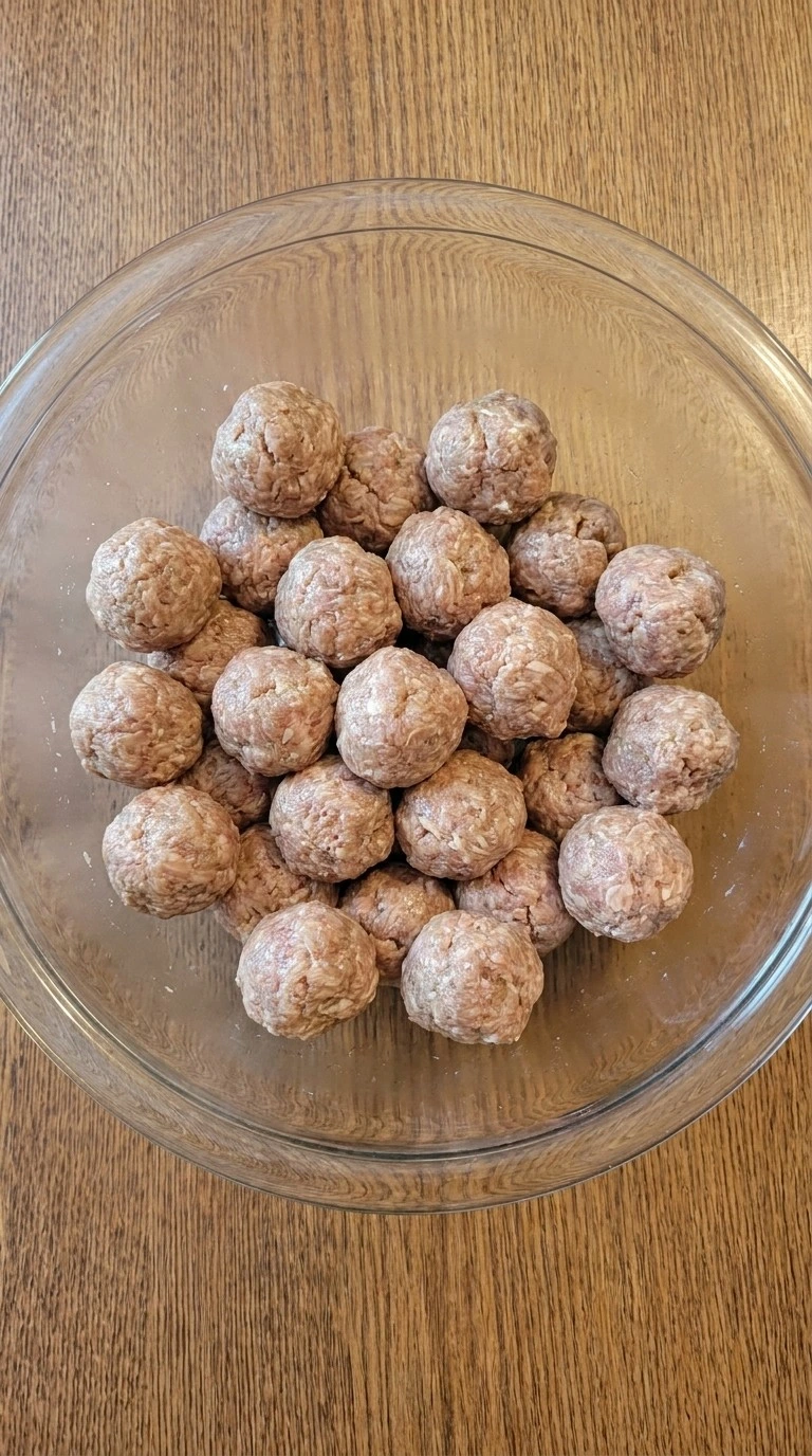 Crockpot Swedish Meatballs shaped from seasoned ground beef and pork mixture Recipe focus: meatball dinner ideas.