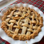 Friendsgiving Pie Party finished homemade pie with golden lattice crust