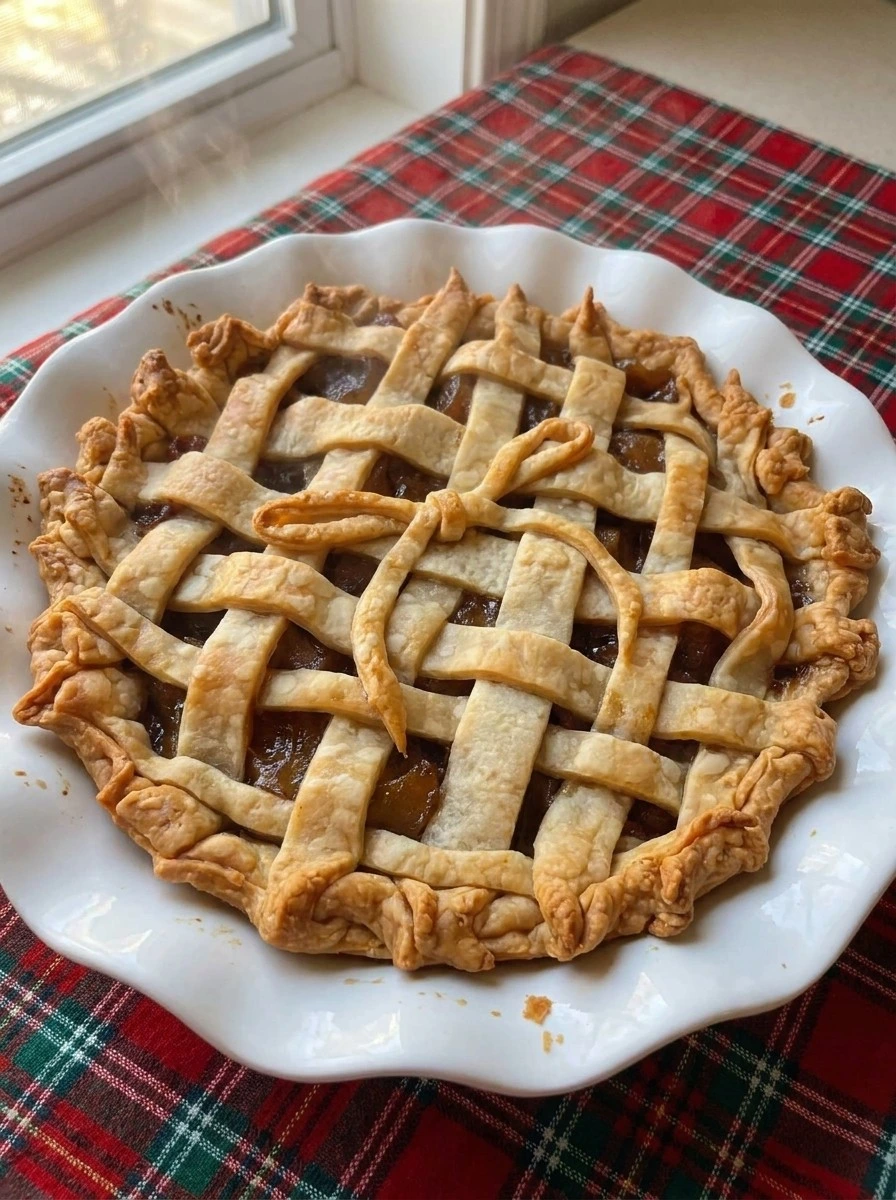 Friendsgiving Pie Party finished homemade pie with golden lattice crust