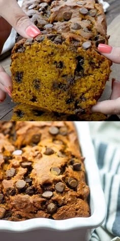 Ham and Potato Soup Crockpot Recipe focus: pumpkin bread with chocolate chips.