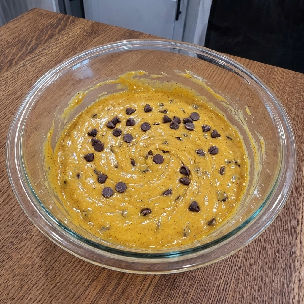 Pumpkin Bread with Cake Mix Boxes batter mixed until smooth. Recipe focus: cake mix and pumpkin puree.