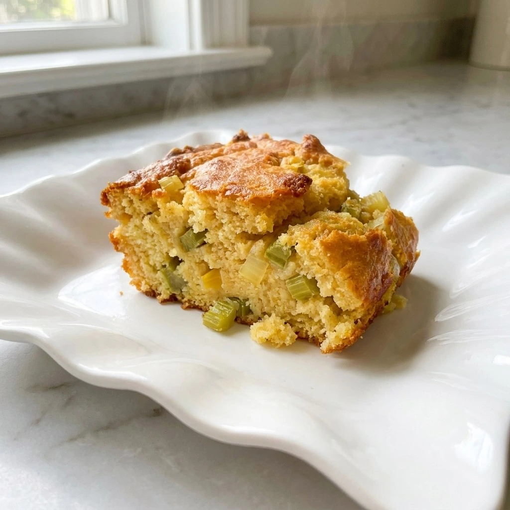 Southern Thanksgiving Soul Food Cornbread Dressing serving portion with golden edges Recipe focus: southern thanksgiving recipes soul food cornbread dressing.