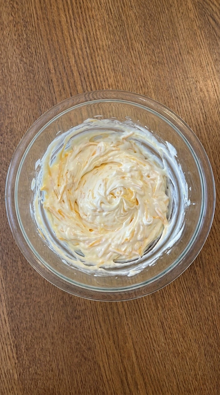 Blend the creamy dip base Recipe focus: halloween appetizers dip.
