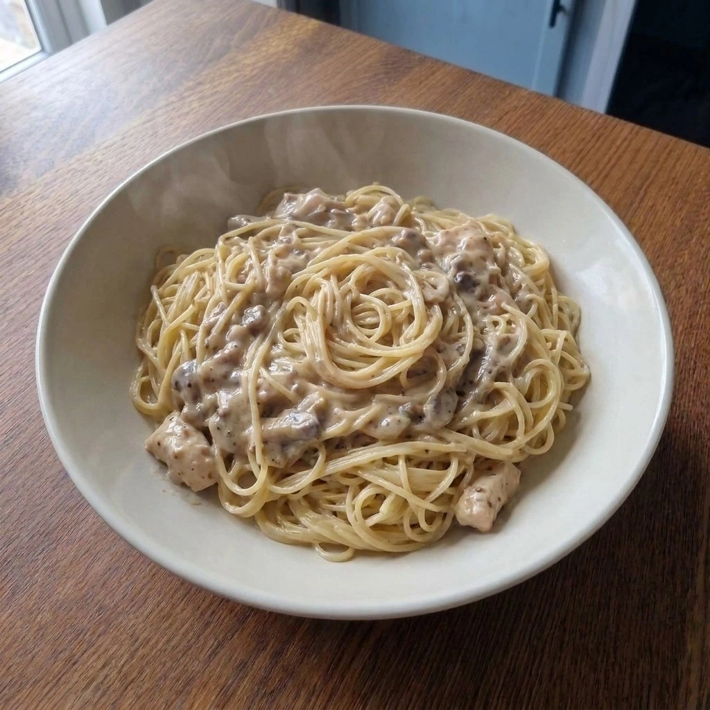 Crockpot Angel Chicken — Cook and combine the angel hair pasta Recipe focus: crockpot dinner ideas.