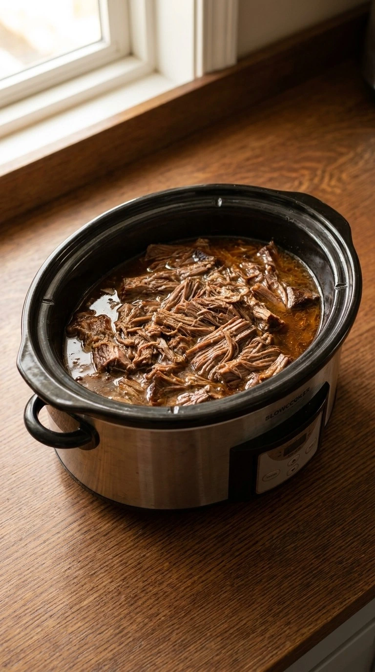 Crockpot Italian Beef Sandwiches — Shred the tender beef mixture Recipe focus: crockpot meat recipes.