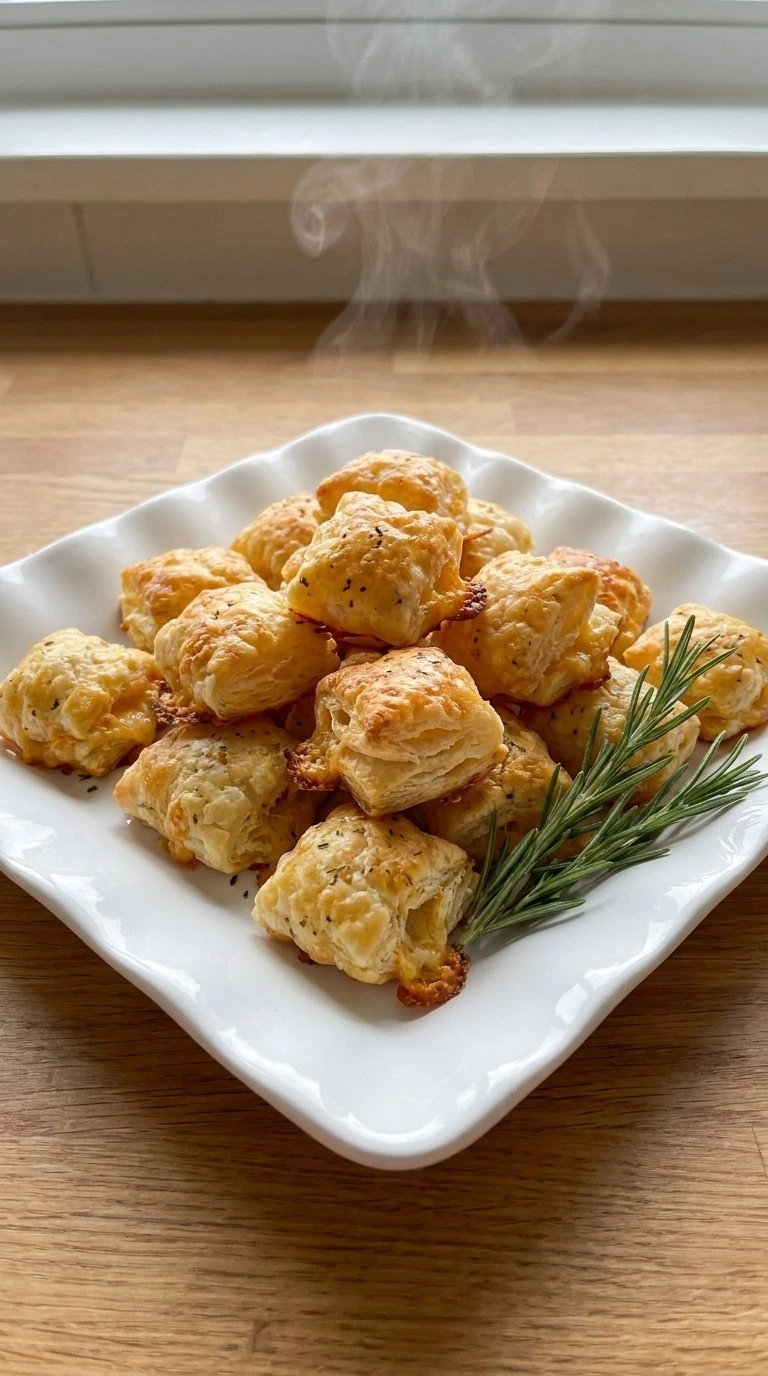 Thanksgiving Cocktail Party Food finished appetizer platter with golden bites