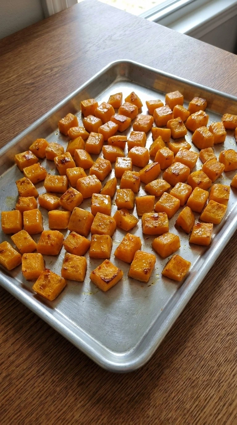 Thanksgiving Side Dishes Healthy Butternut Squash roasting with golden edges Recipe focus: thanksgiving recipes side dishes healthy butternut squash.