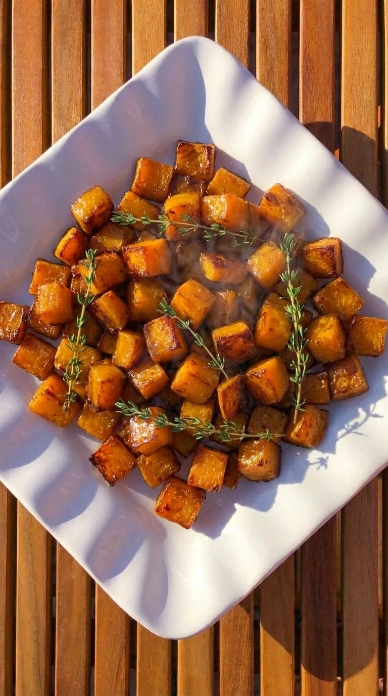 Thanksgiving Side Dishes Healthy Butternut Squash plated with roasted golden squash Recipe focus: thanksgiving recipes side dishes healthy butternut squash.