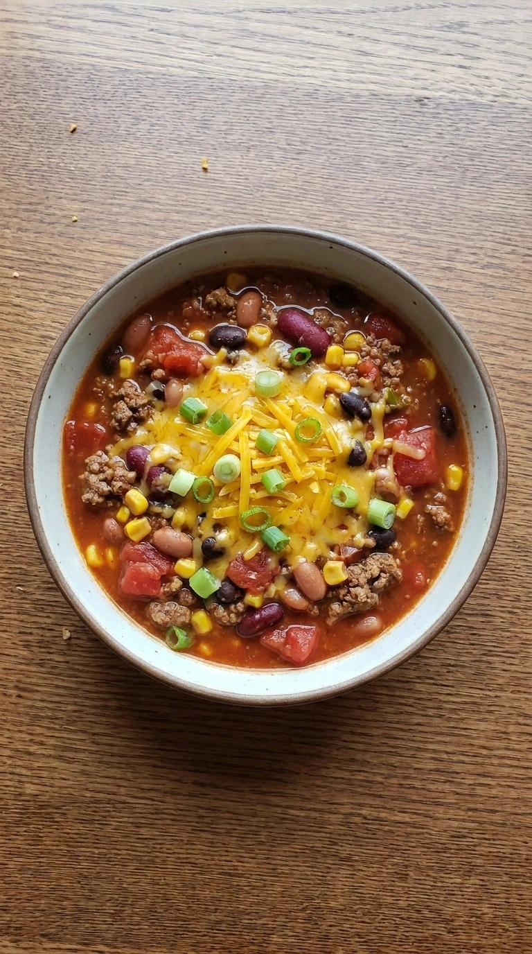 7 Can Taco Soup served with cheese and green onion toppings Recipe focus: 7 can taco soup recipe easy.