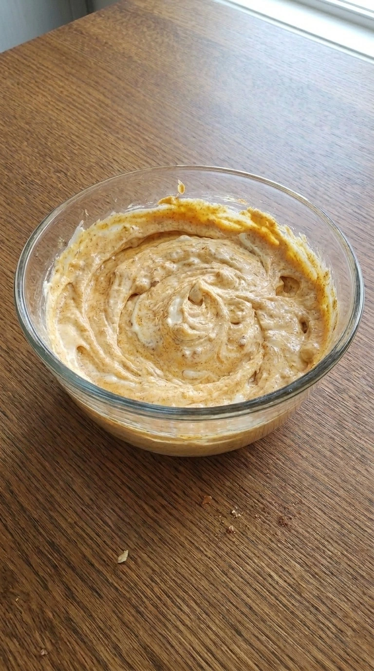 Fold in the whipped topping Recipe focus: pumpkin pie dip.