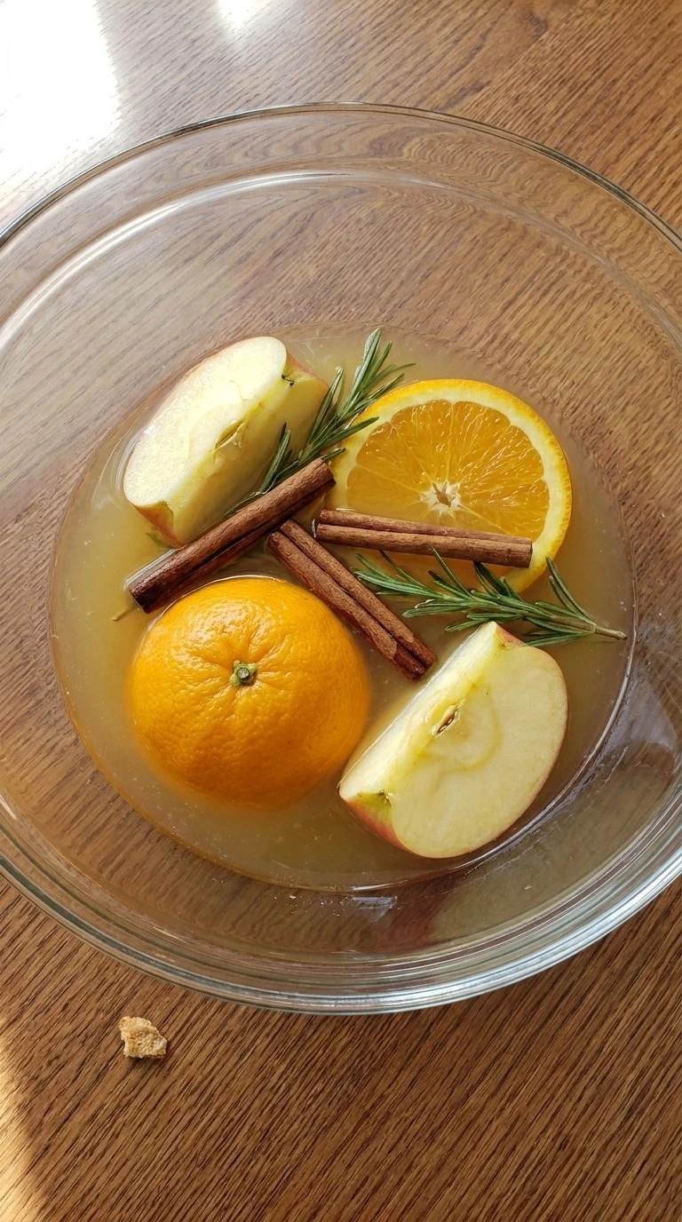 Apple Cider Sangria chilling with soaked fruit slices and spices Recipe focus: apple cider sangria recipe. Recipe focus: apple cider sangria recipe easy.