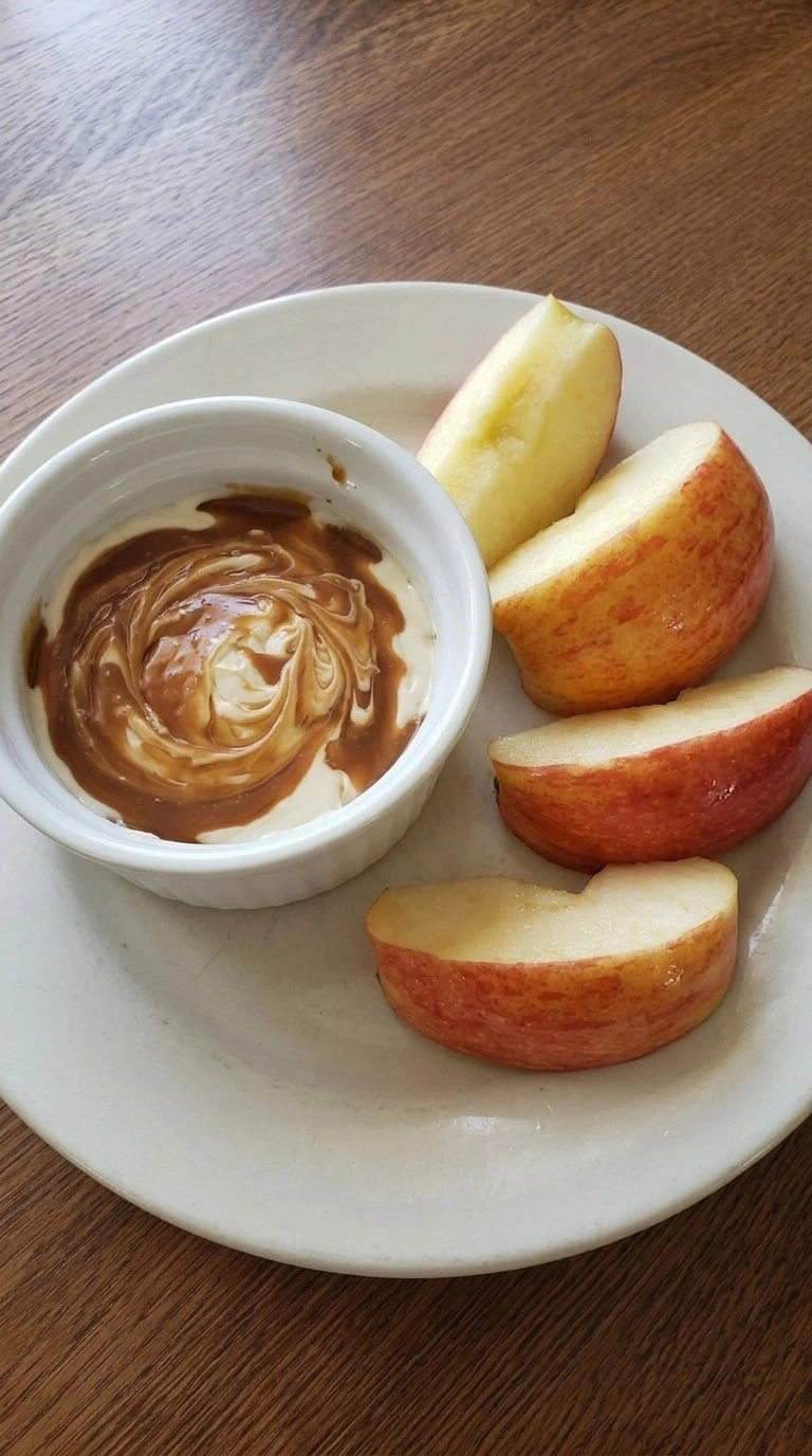 Cream Cheese Caramel Apple Dip served with crisp Honeycrisp apple wedges Recipe focus: caramel apple cheesecake dip.