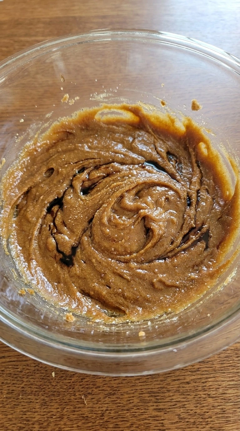 Gingerbread Man Cookies butter and brown sugar mixture blended with molasses in a glass bowl Recipe focus: chewy gingerbread cookies.